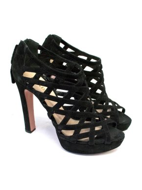 Prada black suede sandals