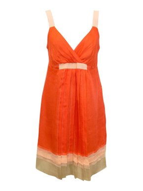 Philosophy di Alberta Ferretti Orange Silk Dress