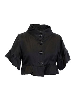 Dolce & Gabbana Black Silk Cropped Jacket
