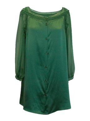 Philosophy Di Alberta Ferretti Green Silk Blouse/Tunic