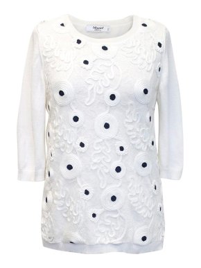 Blugirl Blumarine White Floral Top