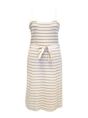 Christian Dior cream striped dress