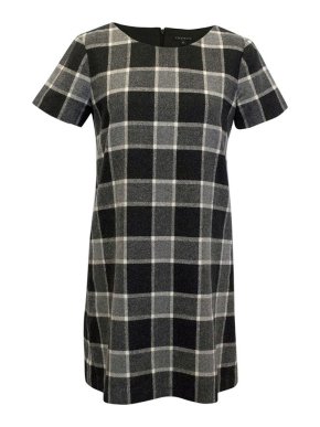Theory Black and White Checked Dress