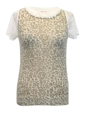 Anna Rachele Jeans Leopard Print Top with Lace