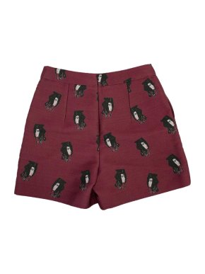 Osman burgundy print shorts