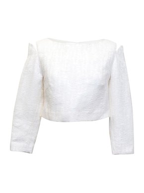 Osman white long sleeve crop top