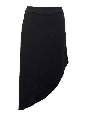 Osman black asymmetrical skirt with pockets