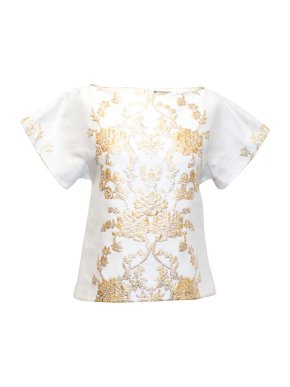 Osman cream top with gold baroque detail