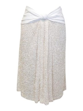 Osman Yousefzada white sequin skirt