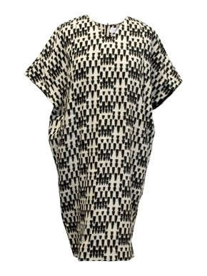 Osman Black and White Bullet Print Dress