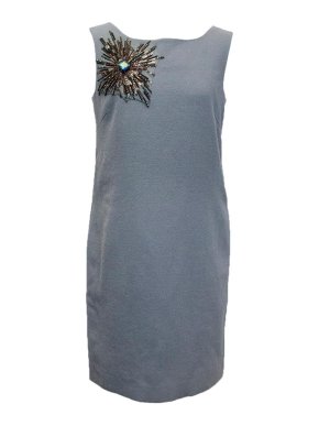 Osman grey blue embellished dress