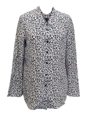 Theyskens' Theory Animal Print Silk Shirt