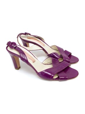 Rupert Sanderson Patent Slingback Sandals