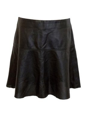 Vince Black Leather Mini Skirt