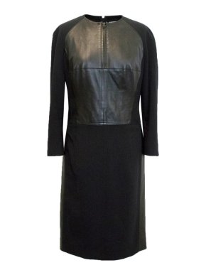 Kaufmanfranco Zip Front Dress with Leather Panels
