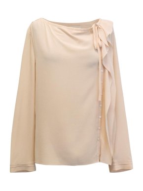 Vanessa Bruno Nude Silk Blouse