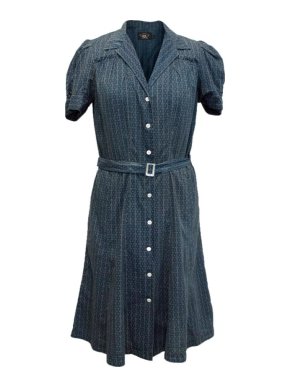 Ralph Lauren Blue Pattern Dress with Belt