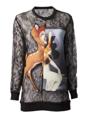 Givenchy lace  Bambi sweatshirt top