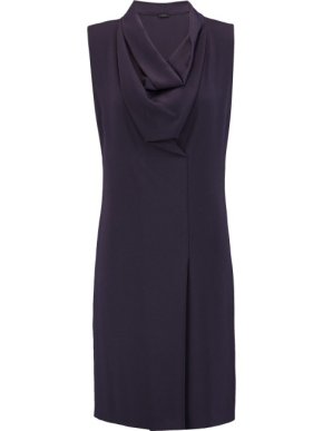 Joseph Purple Crepe Cowl Neck Dress