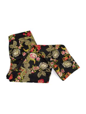 Osman Black Floral Patterned Trousers