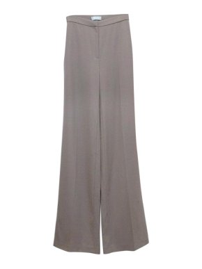 Osman Grey Brown Wide Leg Long Trousers