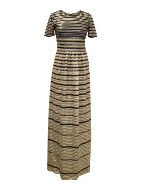 Alice by Temperley Gold And Black Sequinned Dress