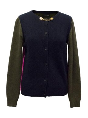 Sophie Hulme Navy And Khaki Cardigan