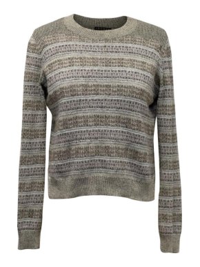 Theory Grey Lightweight Round Neck Jumper