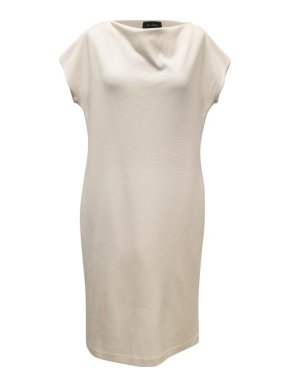 St John Cream Sleeveless dress