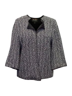 St John Grey and Black Knitted Jacket