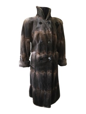 Bespoke Italian Muskrat Ondatra Fur Coat