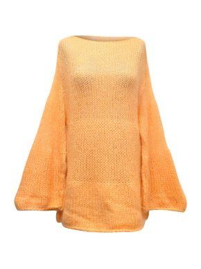 Sonia Rykiel Light Orange Oversized Knitted Jumper