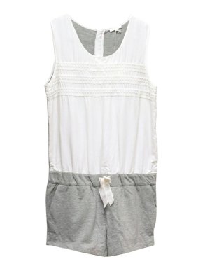 Chloe Girl's Grey and White Playsuit