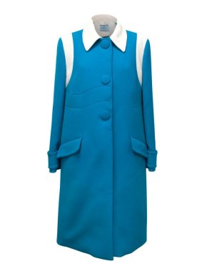 Prada Blue and White Coat