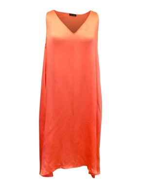Ms Min Coral Silk Dress