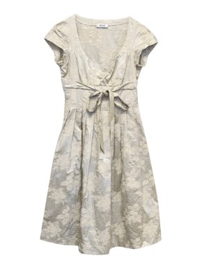 Moschino Cheap and Chic Metallic Silver Tea Dress