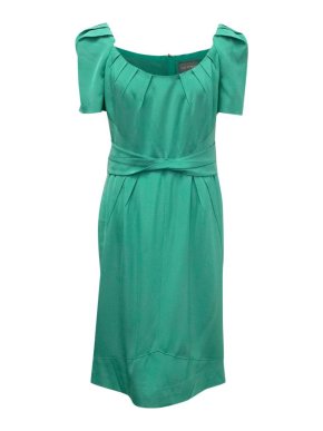 Zac Posen Green Mid Length Shift Dress