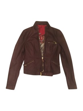 Roberto Cavalli brown leather jacket