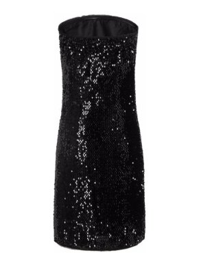 Zadig and Voltaire Sequin strapless black mini dress