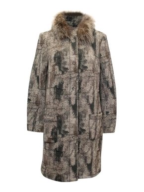 Airfield Cotton Coat with Fur Collar