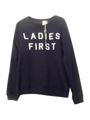 Zoe Karssen Blue 'Ladies First' Terry Cotton Sweatshirt
