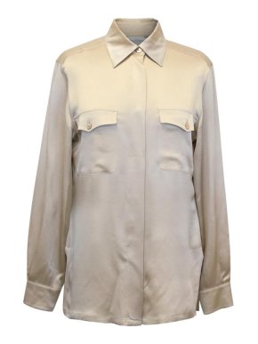 Max Mara Nude Silk Shirt