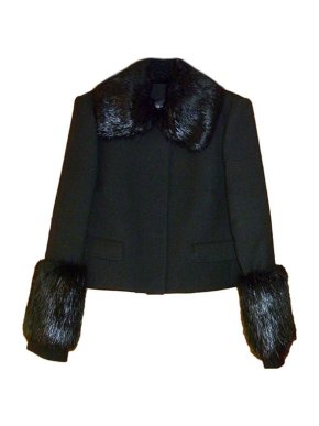 Dolce & Gabbana Fur Trimmed Virgin Wool Jacket