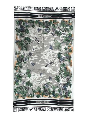 Dior Green Jungle Printed Blanket Shawl