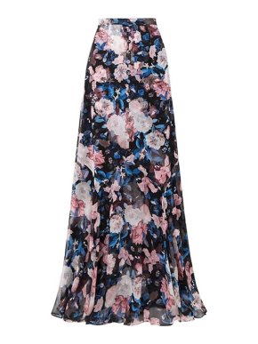 Erdem Giacinta floral-print silk-chiffon maxi skirt