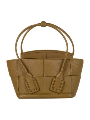 Bottega Veneta brown leather Intrecciato Mini Arco tote bag