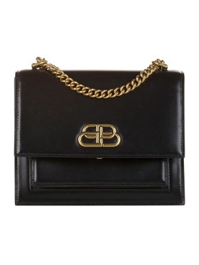 Balenciaga black leather small Sharp bag
