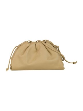 Bottega Veneta beige leather Mini Pouch bag