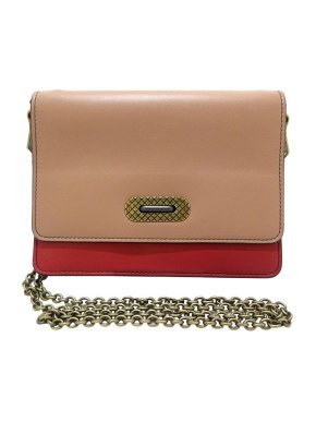 Bottega Veneta bicolour leather Turn Lock wallet on chain