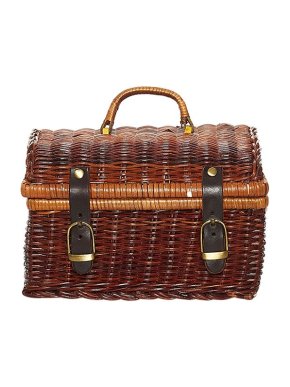 Givenchy brown wicker top handle bag
